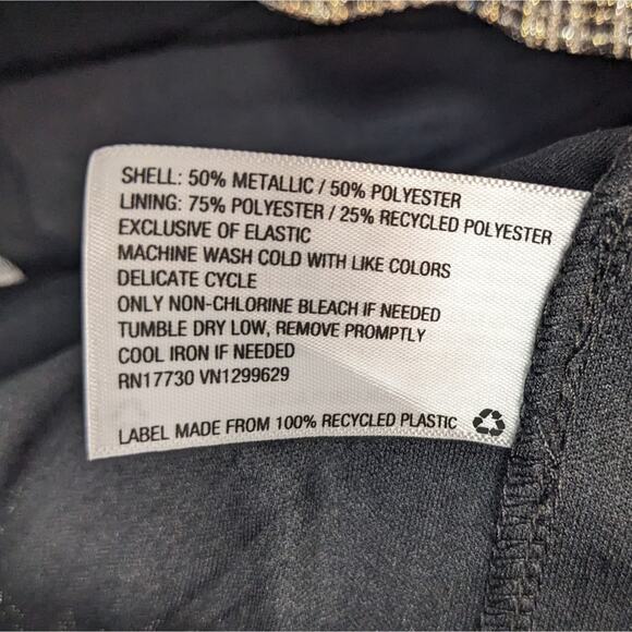 NWT Knox Rose Black Gold Shine Stripe Long Sleeve Blouse - Picture 6 of 8